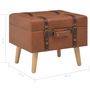 Voir la diapositive 6 : VIDAXL Tabouret de rangement 40 cm marron pale similicuir