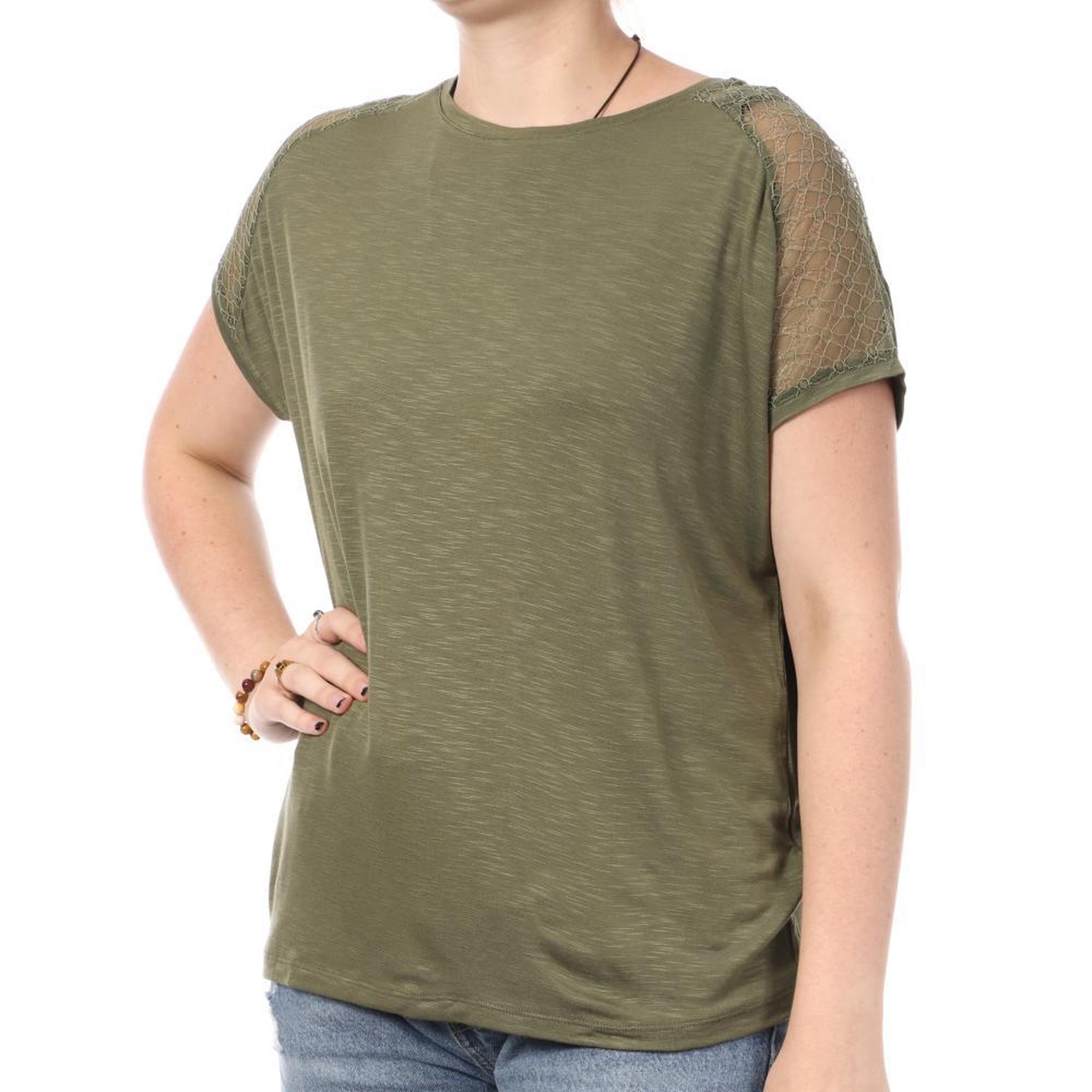 Vila Top Kaki Femme Vila Vipapsi. Coloris disponibles : Vert