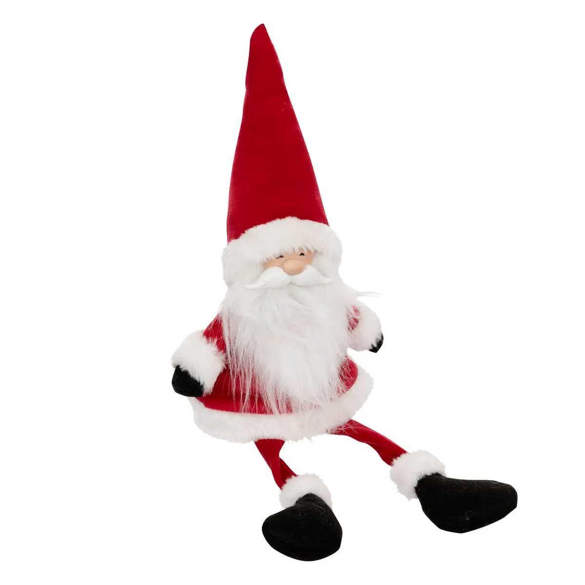 ATMOSPHERA Statuette père noël  assis  46cm rouge