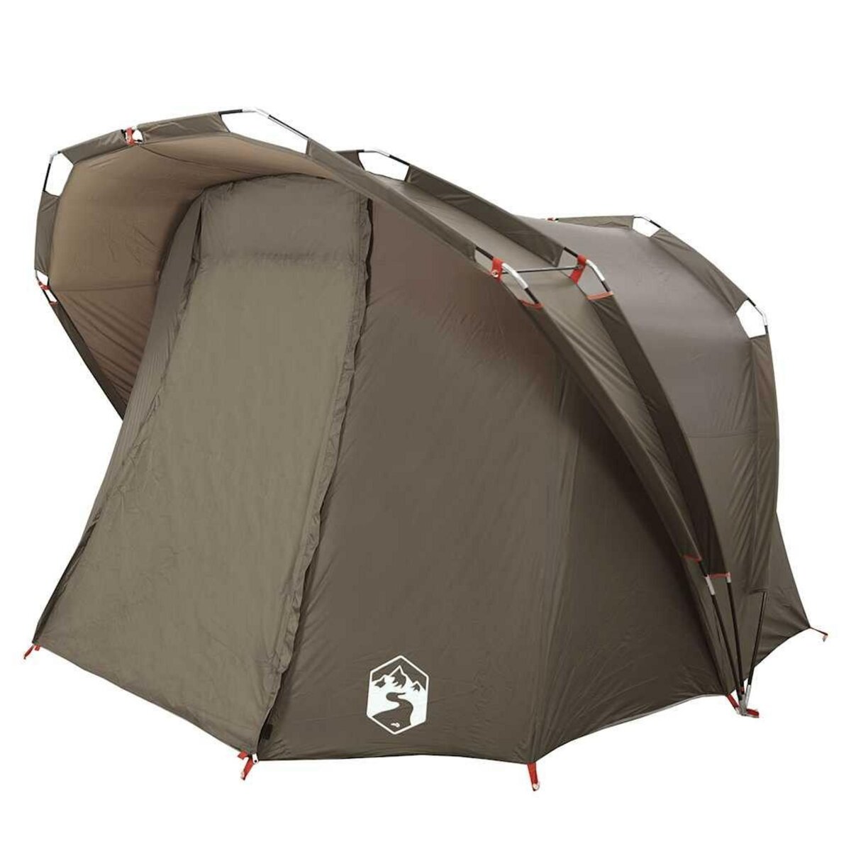 VIDAXL Tente de peche 4 personnes marron impermeable