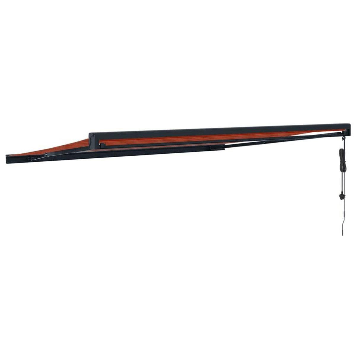 VIDAXL Auvent retractable orange et marron 4,5x3 m tissu et aluminium