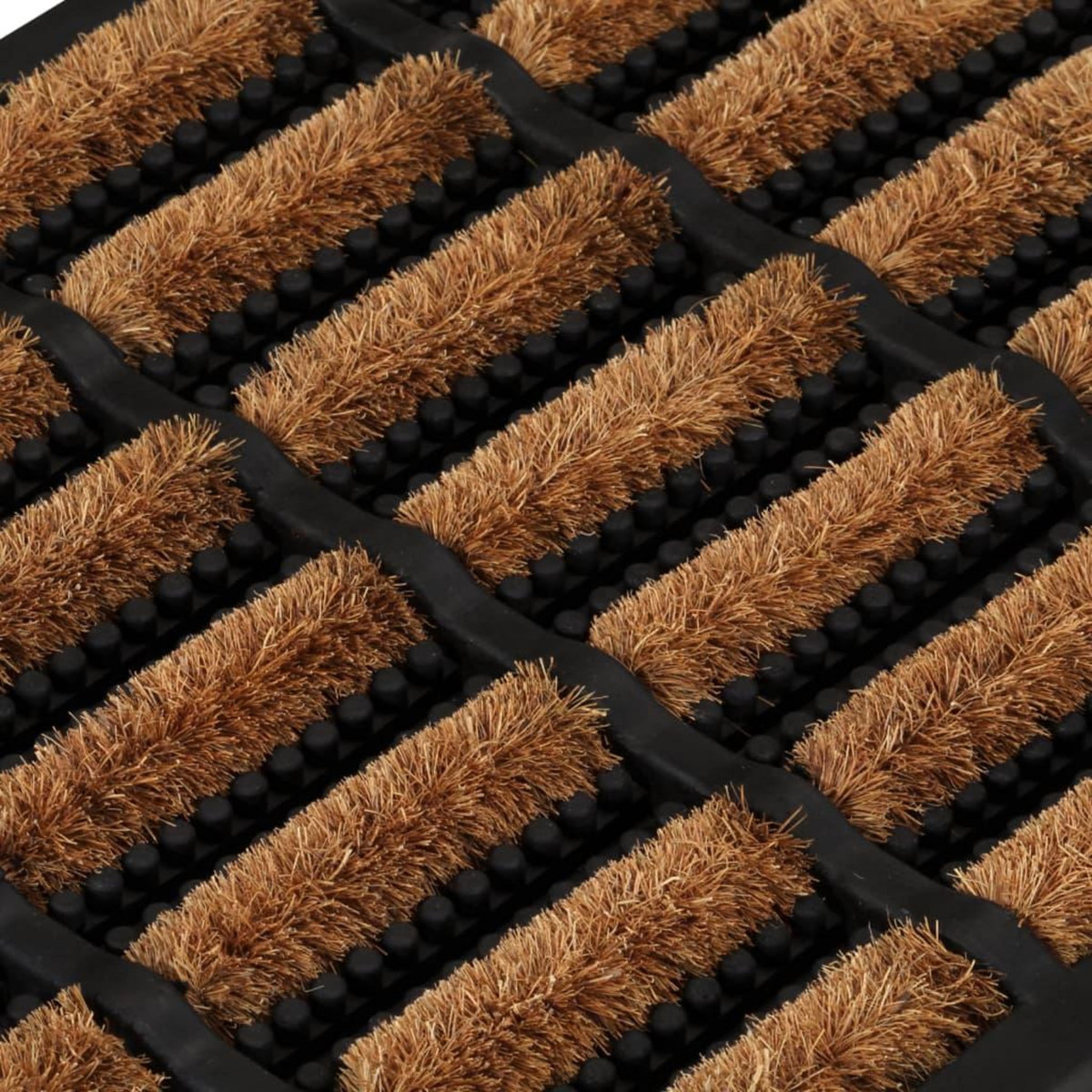 VIDAXL Paillasson rectangulaire 40x60 cm caoutchouc et fibre de coco