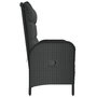 Voir la diapositive 4 : VIDAXL Banc de jardin inclinable avec coussins 107 cm Poly rotin Noir