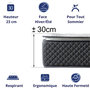 Voir la diapositive 4 : DAGOSTINO HOME Matelas 90x190 - 30cm Epaisseur - Mousse HR Très Ferme | Double Face (Été-Hiver) | Soutien Équilibré, Parfait et Tonique