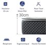 Voir la diapositive 4 : DAGOSTINO HOME Matelas 90x190 - 30cm Epaisseur - Mousse HR Très Ferme | Double Face (Été-Hiver) | Soutien Équilibré, Parfait et Tonique