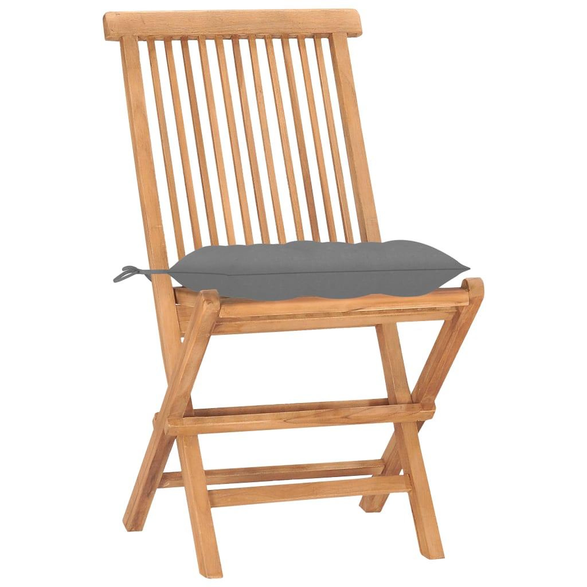 Voir la diapositive 2 : VIDAXL Ensemble a manger d'exterieur pliable avec coussin 3 pcs Teck