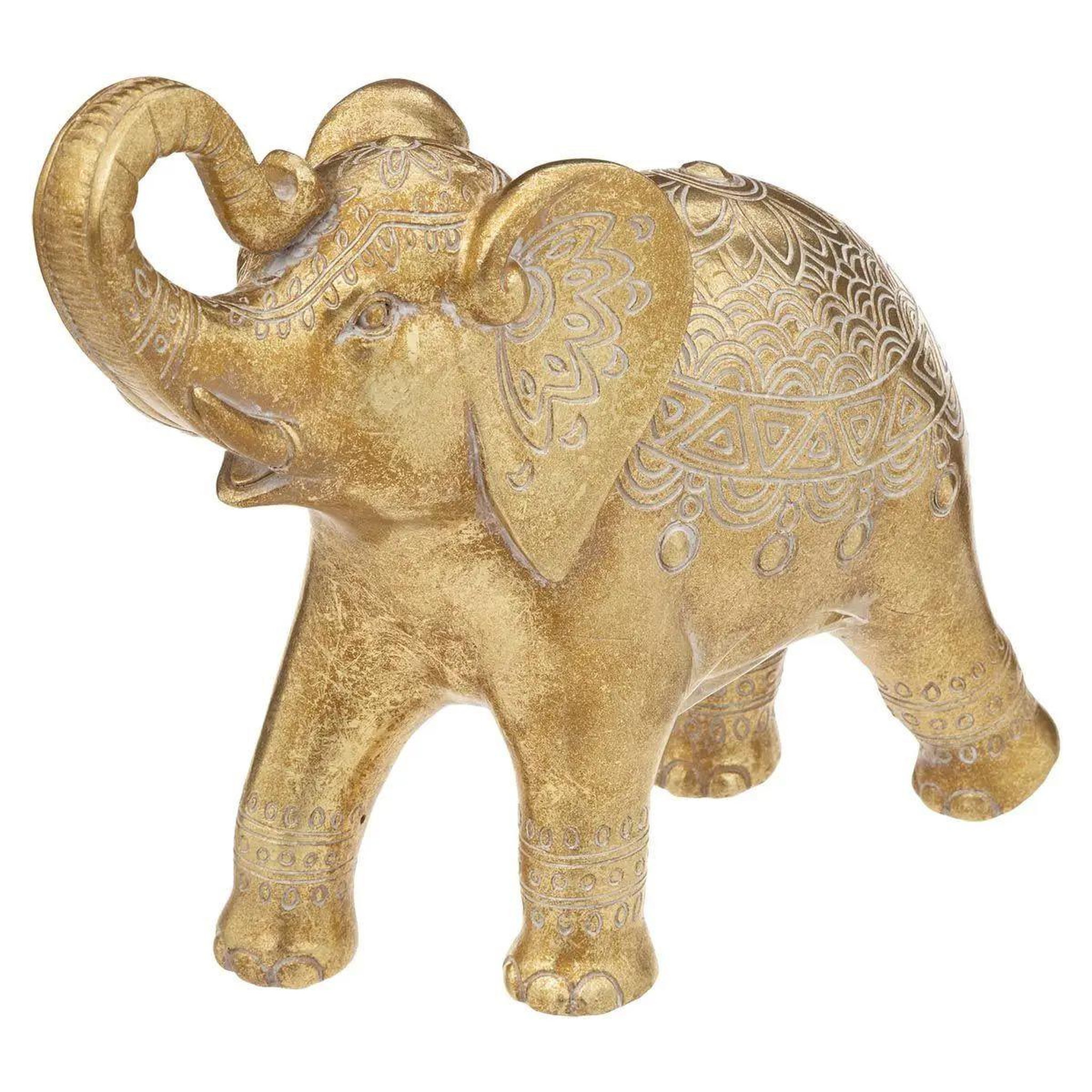 Voir la diapositive 1 : ATMOSPHERA Statuette déco éléphant  belinda  26cm or