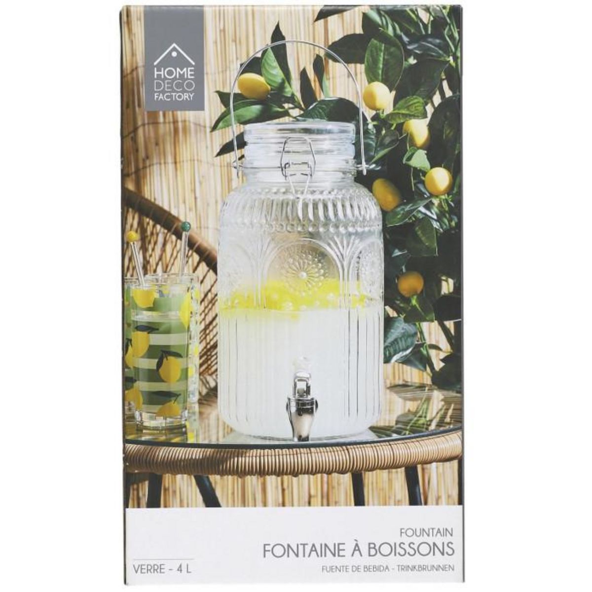 Paris Prix Distributeur de Boisson  Bain de Soleil  4L Transparent