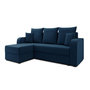 Voir la diapositive 2 : BEST MOBILIER Harvey - canapé d'angle réversible 4 places convertible avec coffre en velours