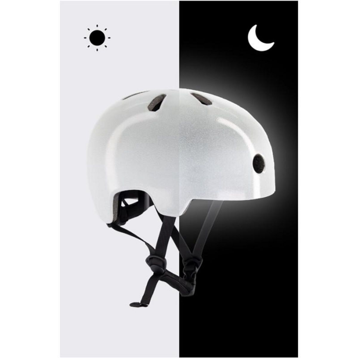 URBAN CIRCUS Casque vélo Urban Circus Casque velo reflechissant Blanc