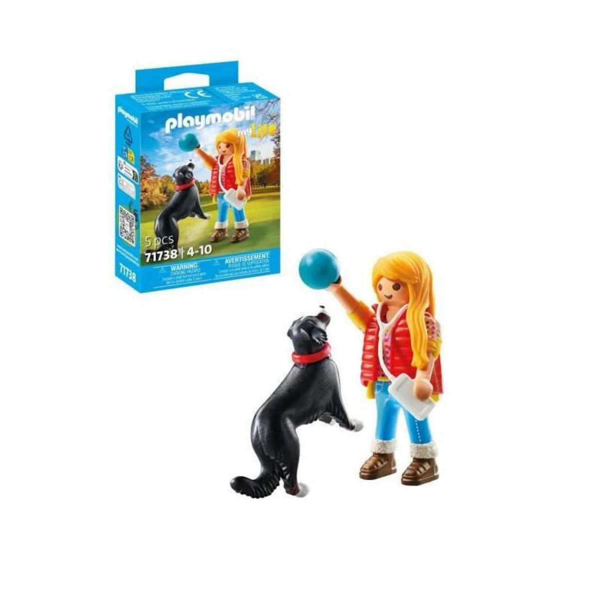PLAYMOBIL 71738 Jeune fille avec chien de montagne