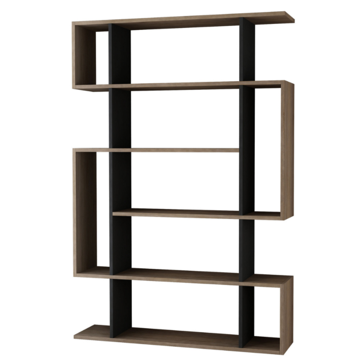 CONCEPT USINE Meuble à étagères bois et anthracite KIRJA