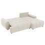 Voir la diapositive 2 : BEST MOBILIER Luzzio - canapé d'angle droit 4 places convertible avec coffre en tissu texturé