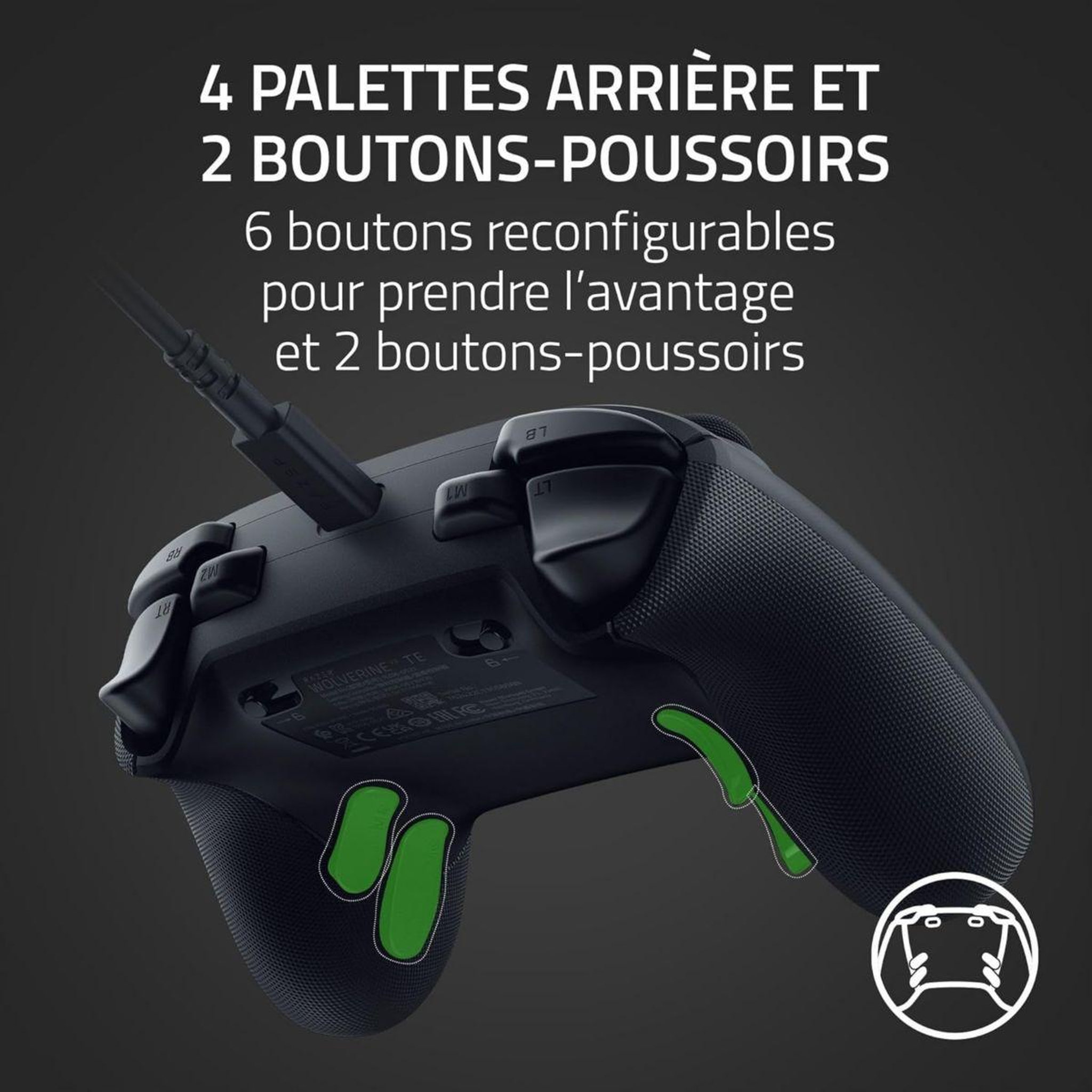 Voir la diapositive 4 : Razer Manette wolverine v3 tournament ed noir