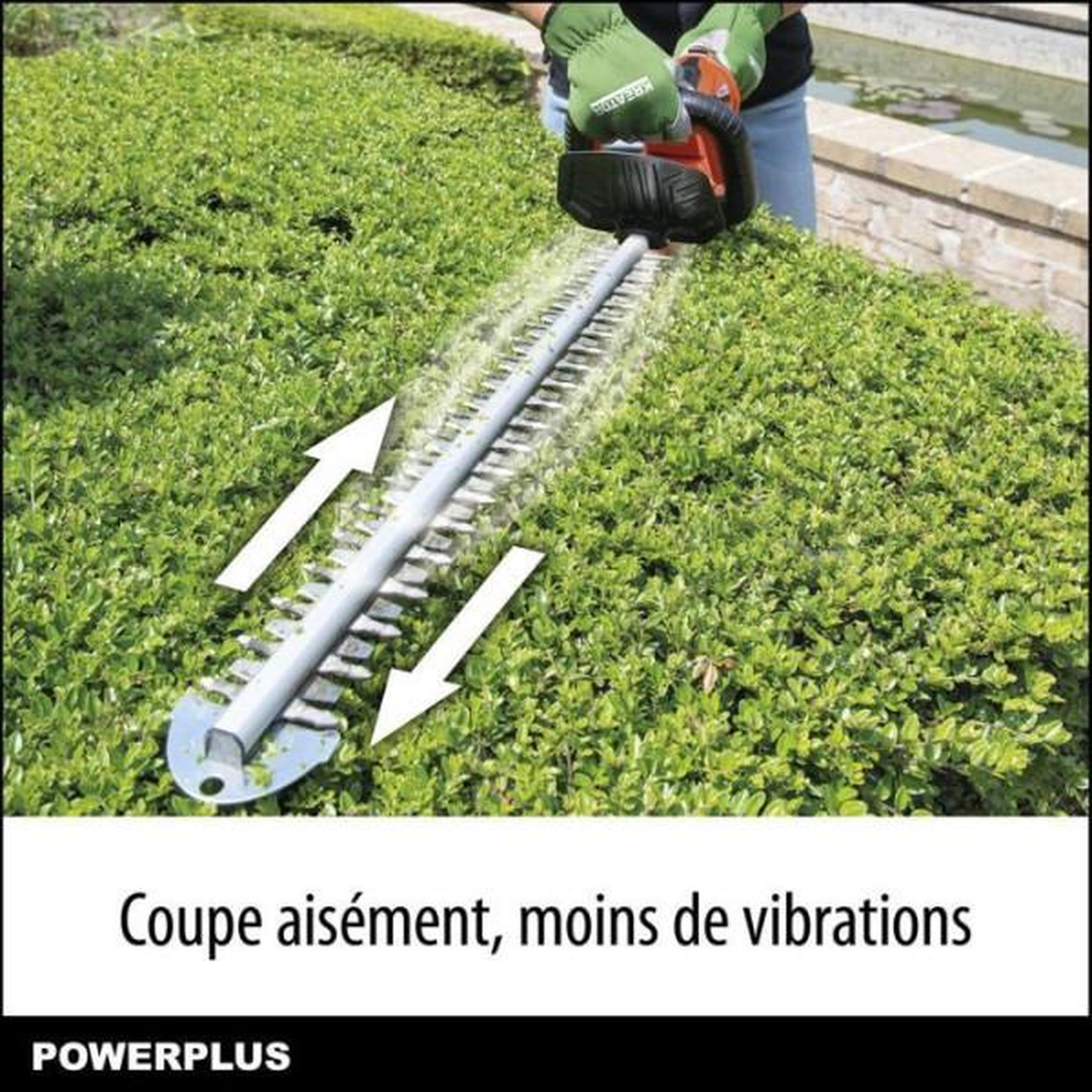 Voir la diapositive 2 : MARKET24 Powerplus Dual Power Taille-Haie Batterie POWDPG7536 - 40 V, sans Batterie ni Chargeur, Lame de 670 mm, Écart de 22 mm