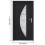 Voir la diapositive 6 : VIDAXL Porte d'entree anthracite 88x200 cm PVC