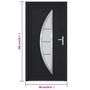 Voir la diapositive 6 : VIDAXL Porte d'entree anthracite 88x200 cm PVC