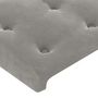 Voir la diapositive 5 : VIDAXL Tete de lit avec oreilles Gris clair 147x16x78/88 cm Velours