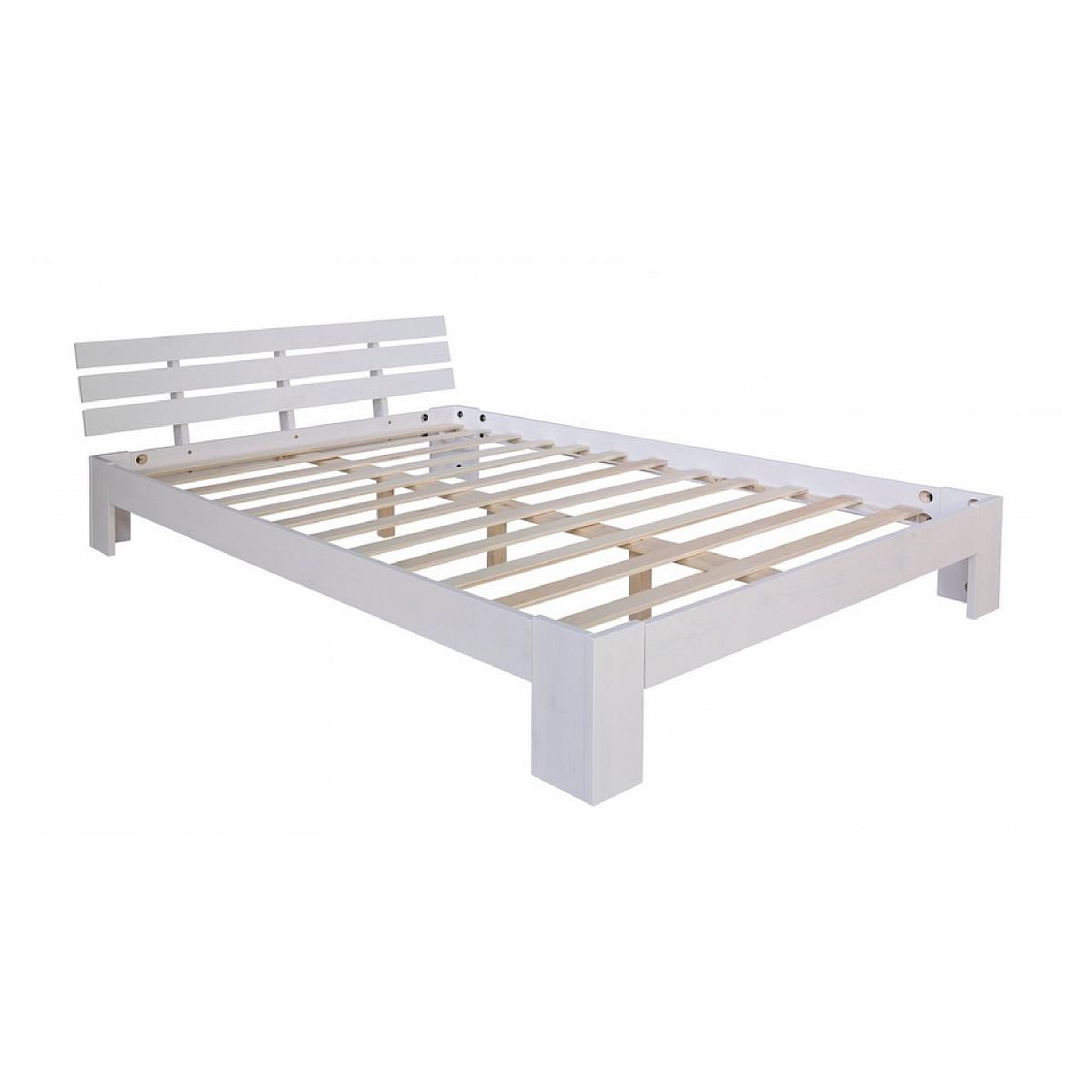 HomeStyle4U Futon lit double 140x200 lit en bois blanc