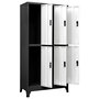 Voir la diapositive 5 : VIDAXL Armoire a casiers Anthracite et blanc 90x45x180 cm Acier