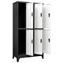 Voir la diapositive 5 : VIDAXL Armoire a casiers Anthracite et blanc 90x45x180 cm Acier