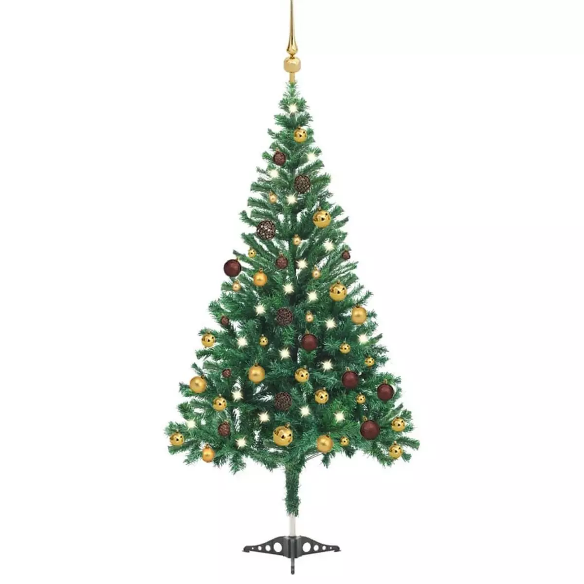 VIDAXL Arbre de Noël artificiel pre-eclaire/boules 180 cm 564 branches