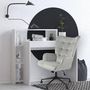 Voir la diapositive 6 : Paris Prix Fauteuil de Bureau Velours  Verner  96cm Gris