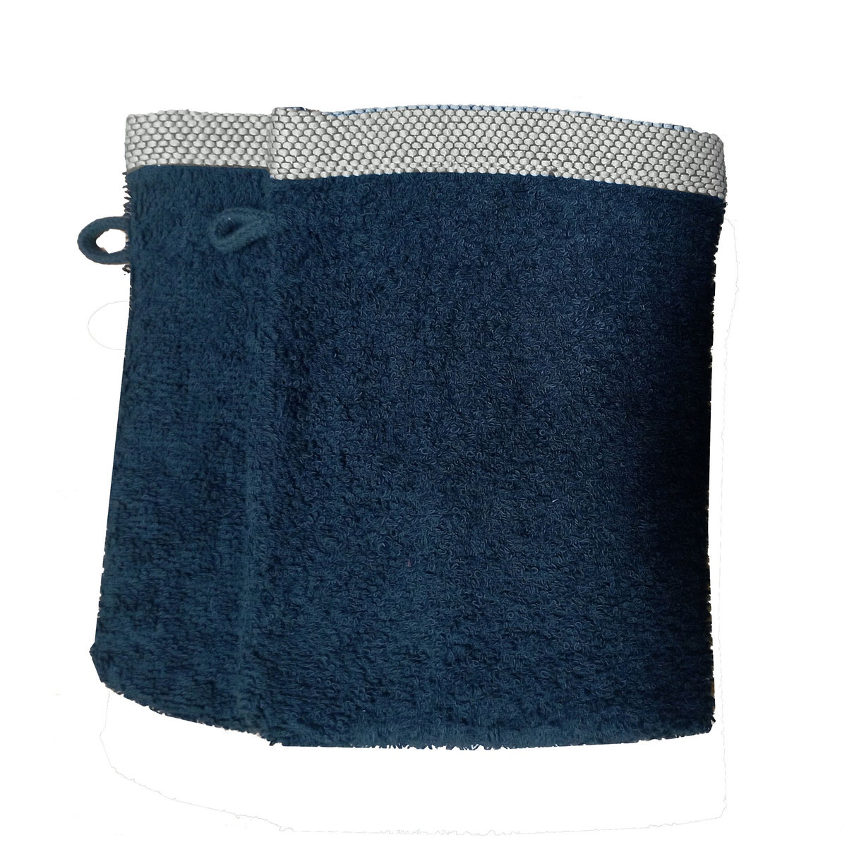 ACTUEL Lot de 2 gants de toilette uni en  coton 450GSM