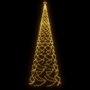VIDAXL Arbre de Noël avec poteau en metal 1400 LED blanches chaudes 5m