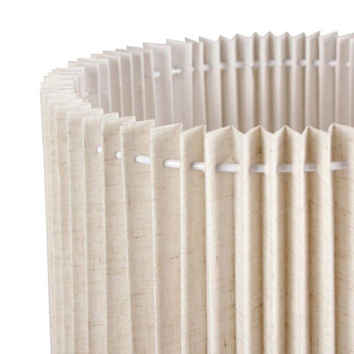 OSTARIA Lampe métal lin Auréline écru dorée