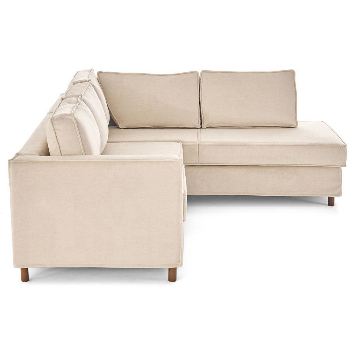 LISA DESIGN Jake - canapé déhoussable d'angle droit 5 places en velours