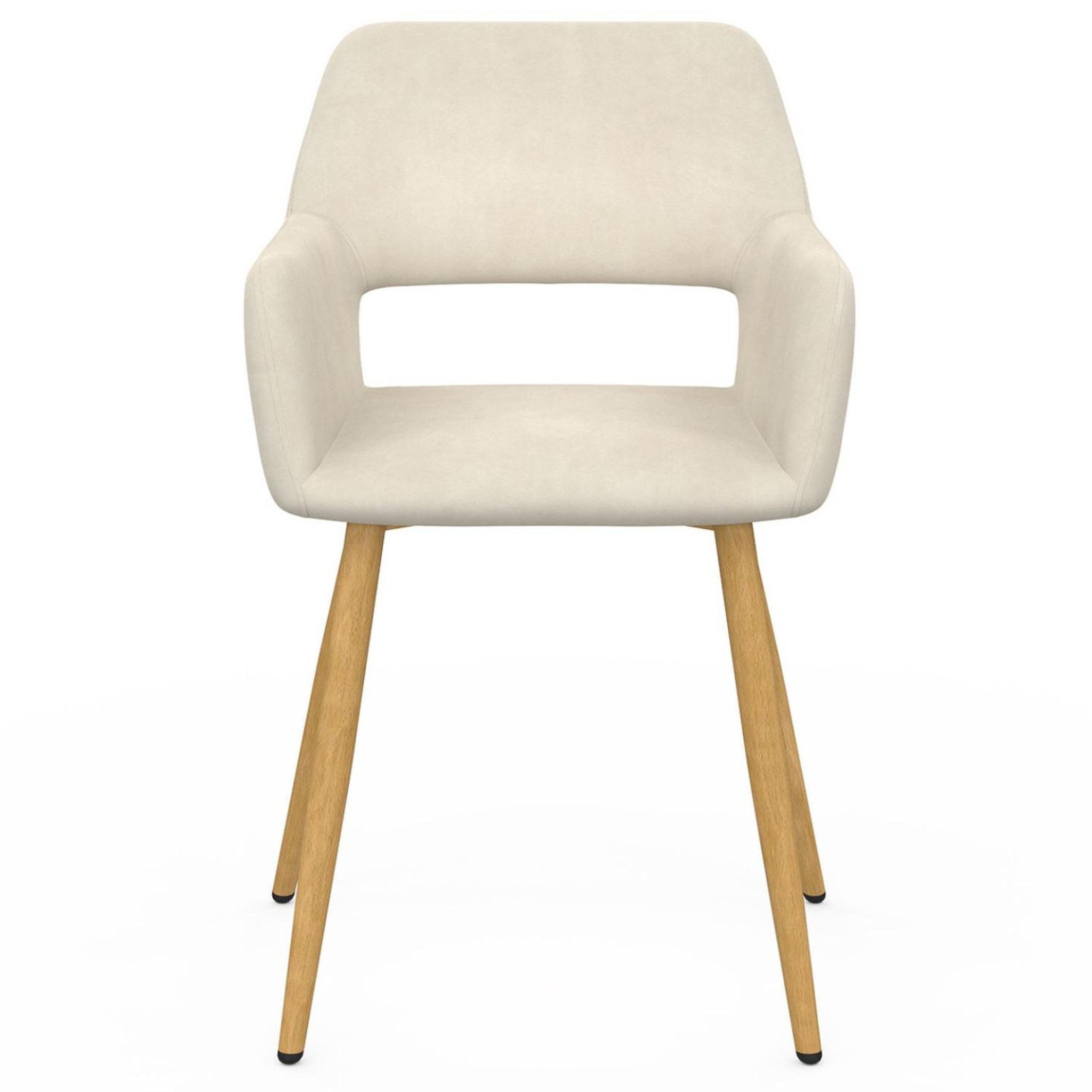 Voir la diapositive 3 : ID MARKET Lot de 2 chaises de salle à manger, fauteuils de table holy en velours beige