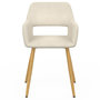 Voir la diapositive 3 : ID MARKET Lot de 2 chaises de salle à manger, fauteuils de table HOLY en velours beige