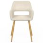 Voir la diapositive 3 : ID MARKET Lot de 2 chaises de salle à manger, fauteuils de table HOLY en velours beige