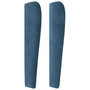 Voir la diapositive 4 : VIDAXL Tete de lit avec oreilles Bleu fonce 103x23x118/128 cm Velours