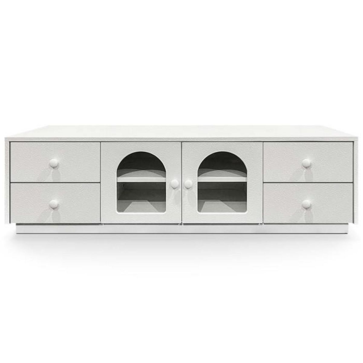 Paris Prix Meuble TV 4 Tiroirs & 2 Portes  Duane  140cm Blanc