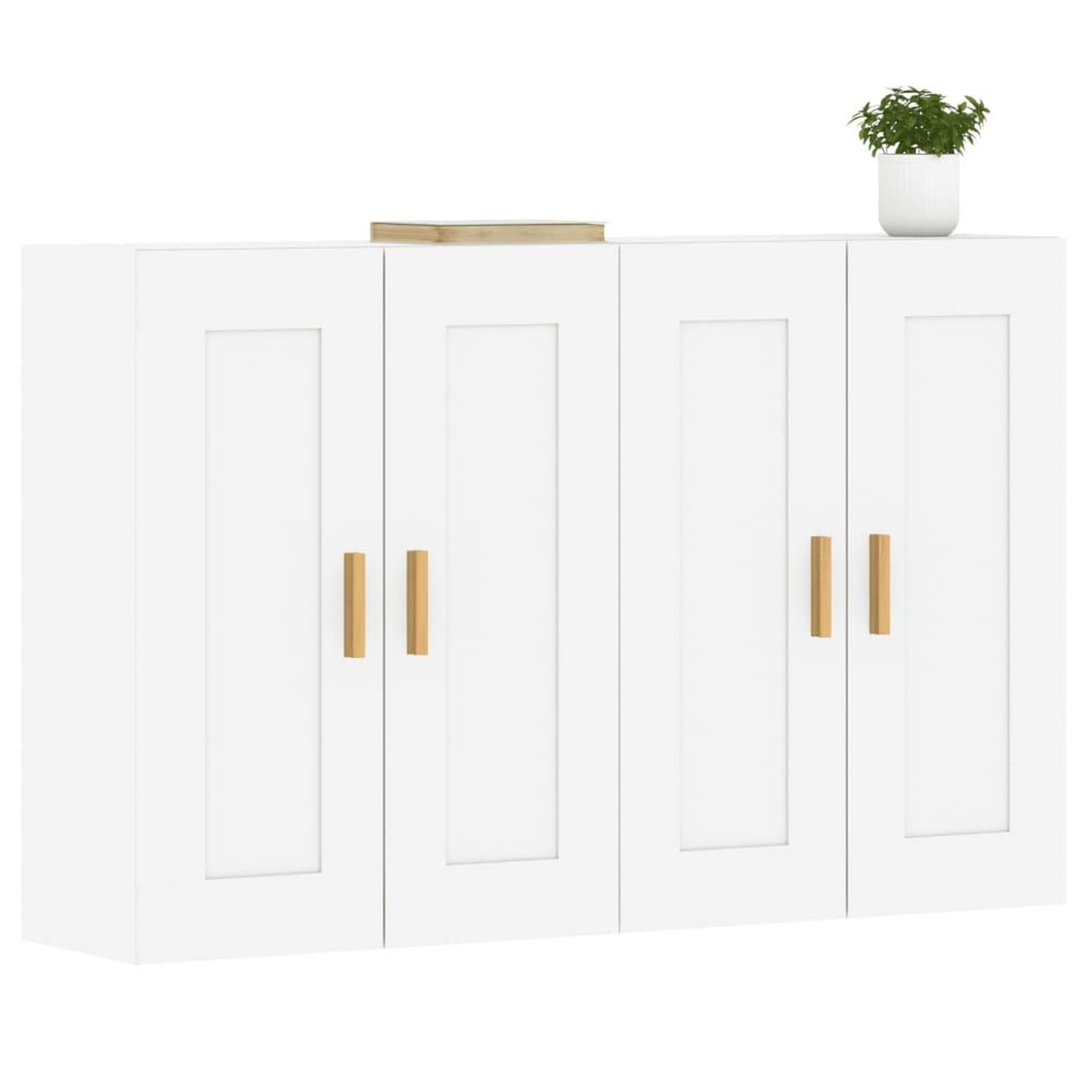 Voir la diapositive 3 : VIDAXL Armoires murales 2 pcs blanc bois d'ingenierie