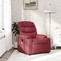 Voir la diapositive 1 : VIDAXL Fauteuil de massage inclinable Rouge bordeaux Tissu