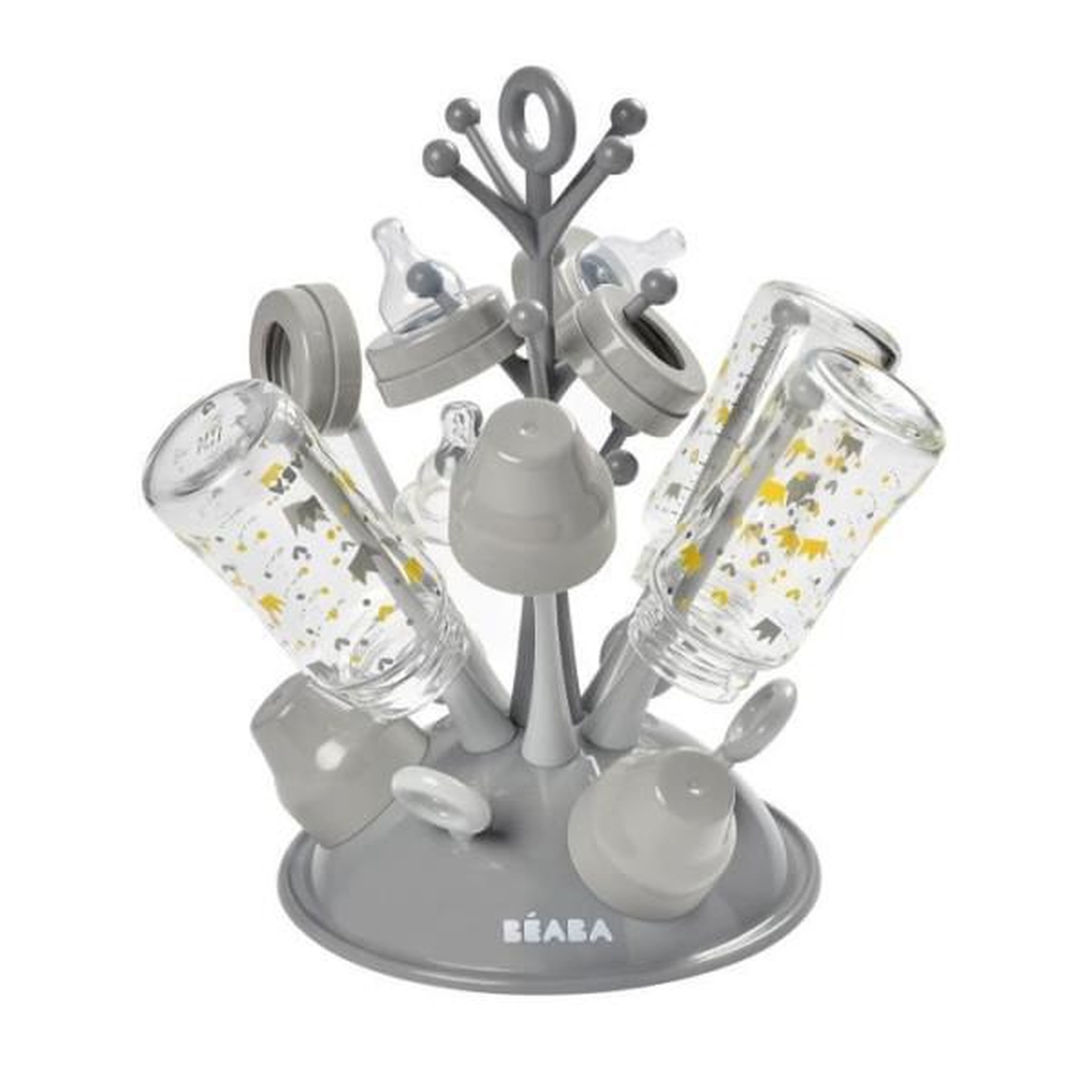 Voir la diapositive 4 : MARKET24 Beaba, egoutte biberons arbre, gris