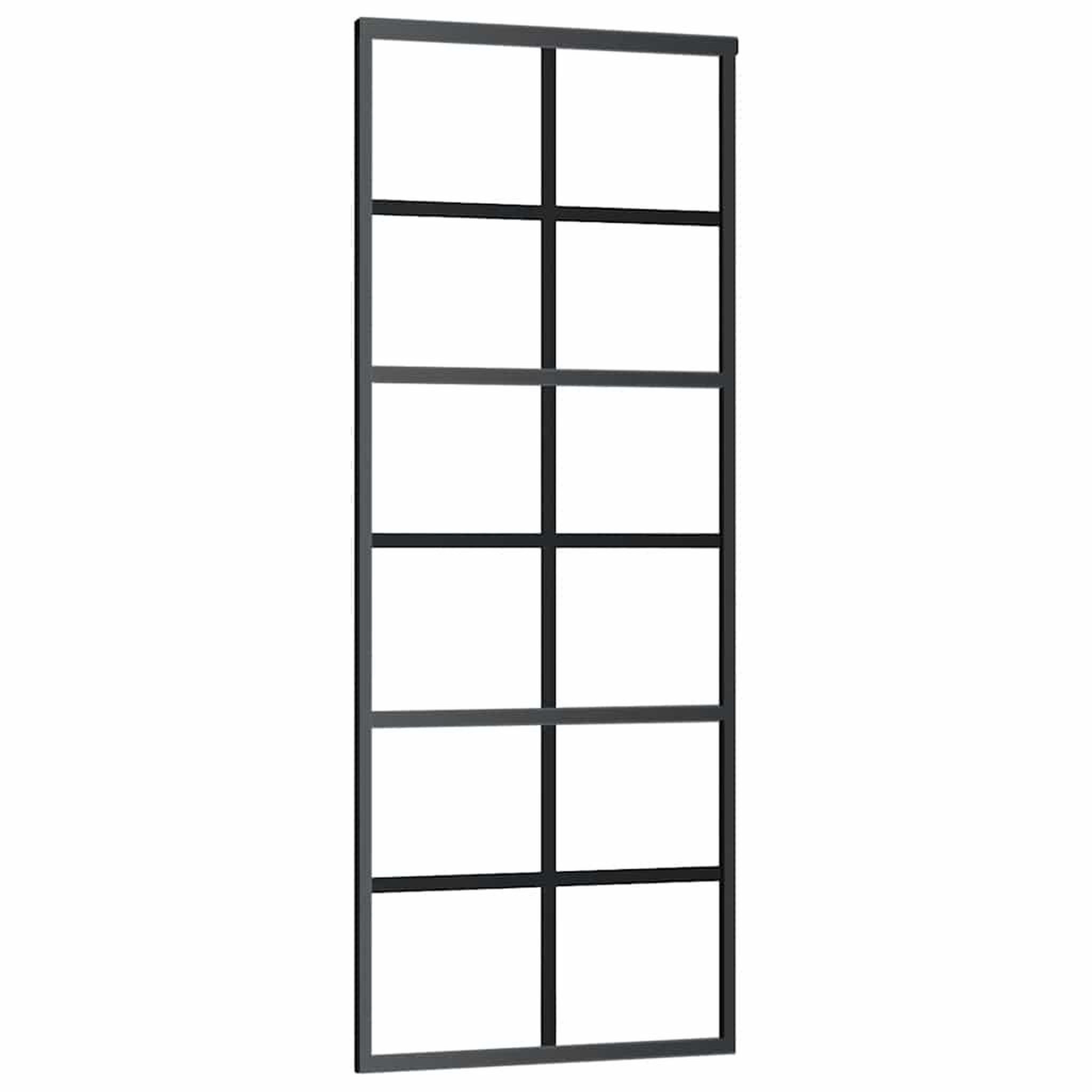 Voir la diapositive 5 : VIDAXL Porte coulissante kit de quincaillerie noir 76x205 cm verre ESG