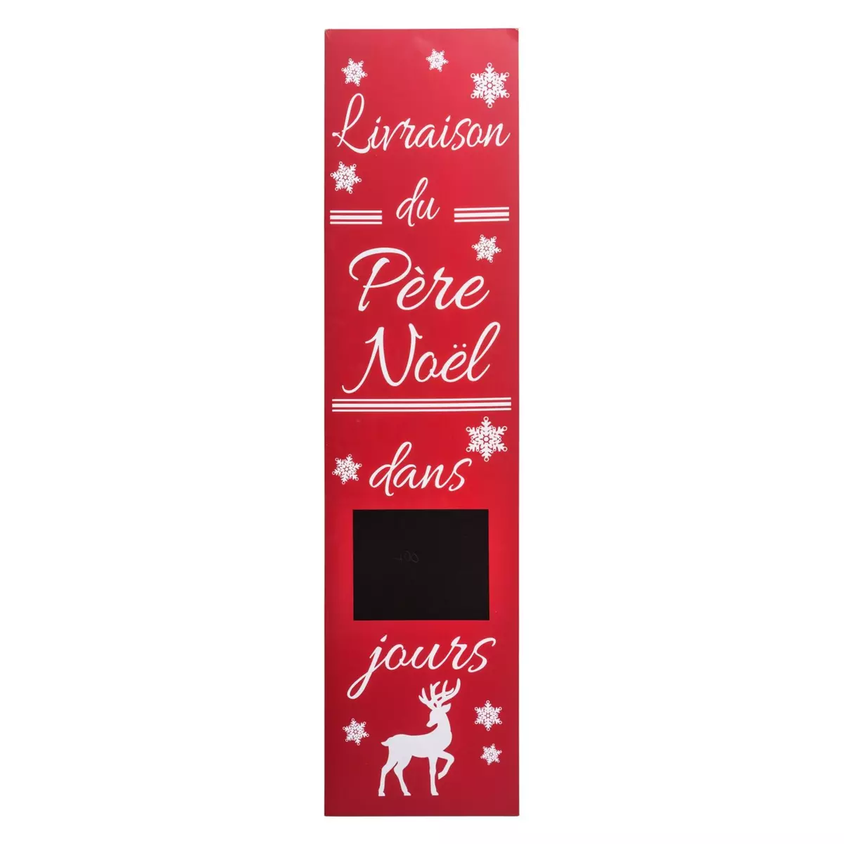 FEERIC LIGHT & CHRISTMAS Calendrier de l'Avent Pancarte en bois - H. 120 cm - Rouge