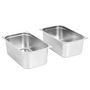 Voir la diapositive 2 : VIDAXL Récipients Gastronorm 2 pcs GN 1 1 200 mm Acier inoxydable