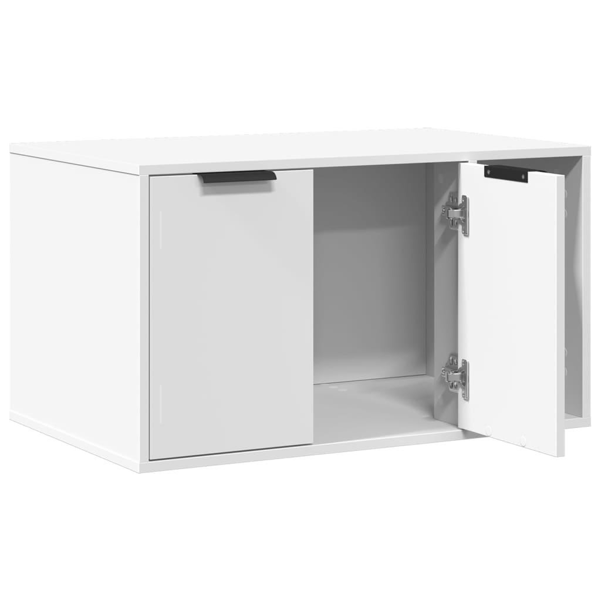 Voir la diapositive 4 : VIDAXL Meuble de bac a litiere pour chat blanc bois d'ingenierie