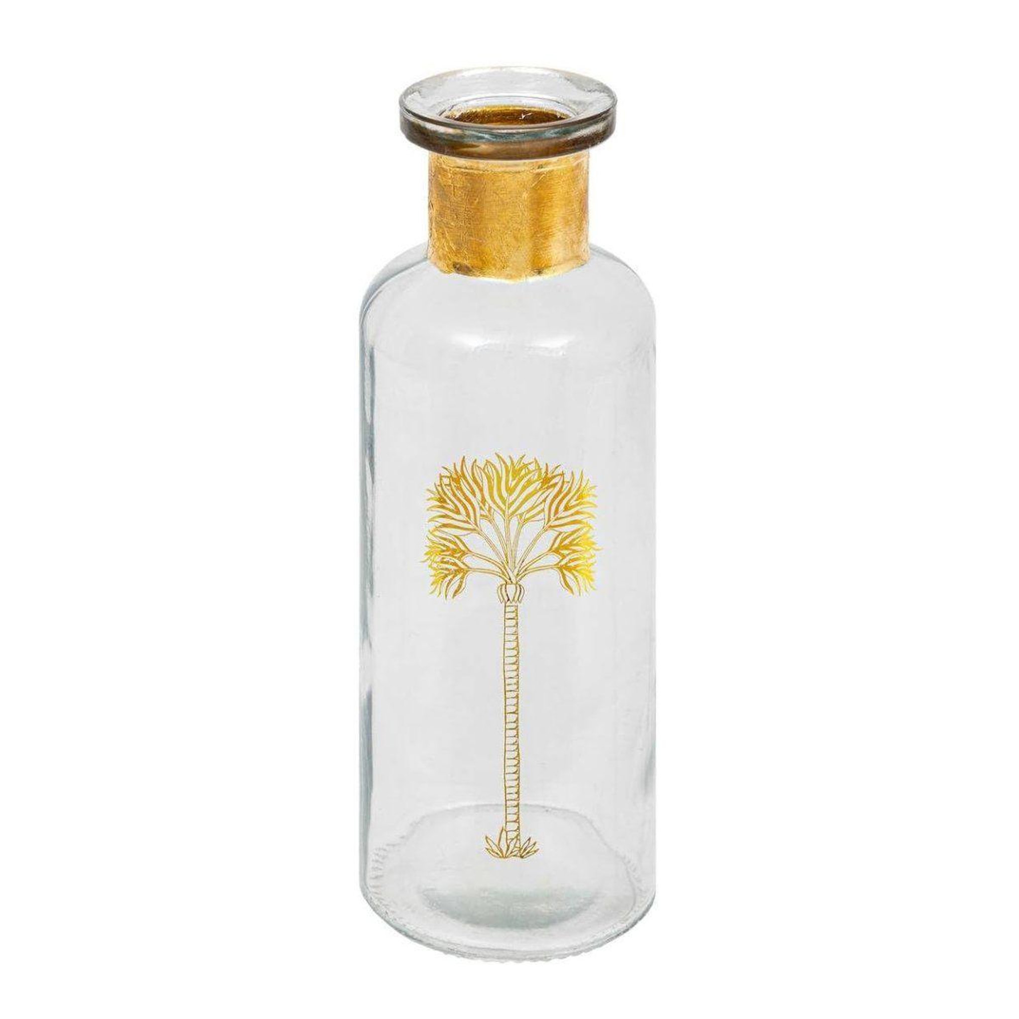ATMOSPHERA Vase bouteille déco  tropical boudoir  22cm transparent
