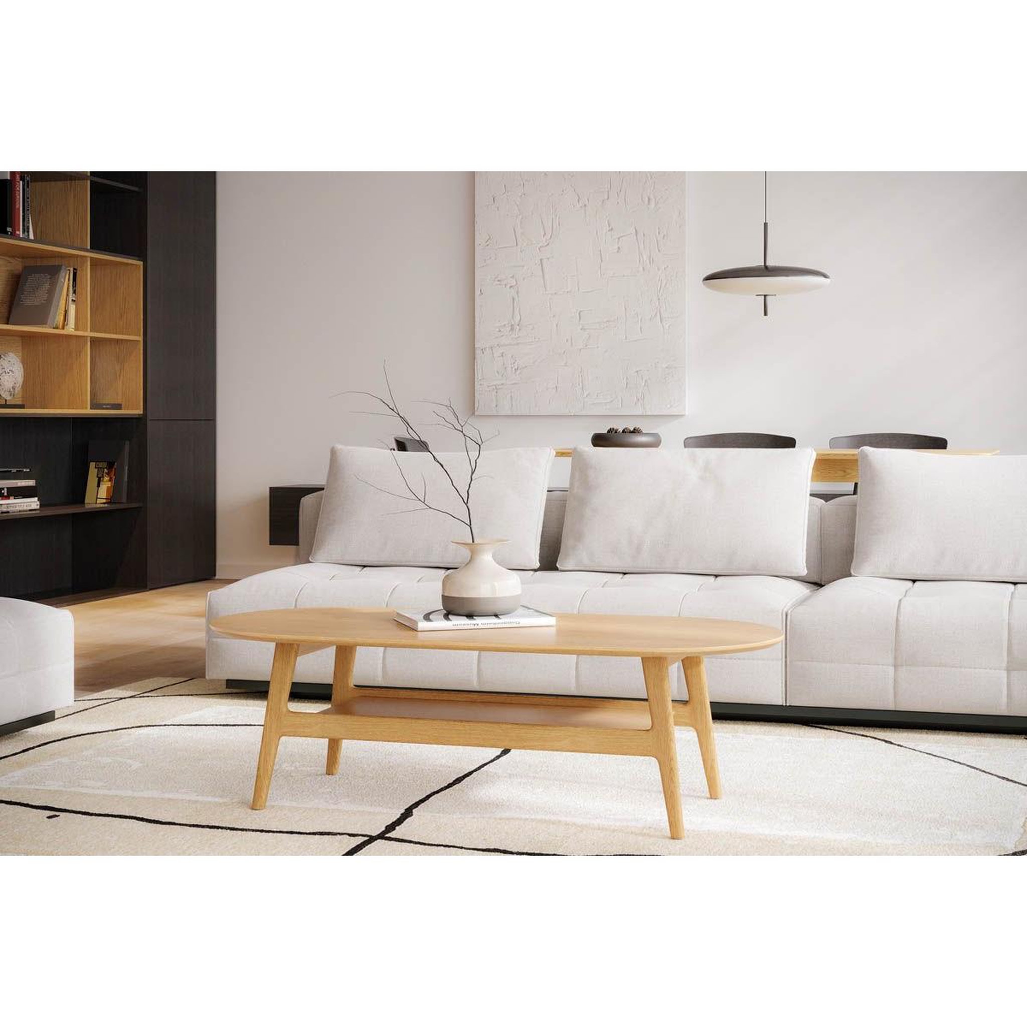 Voir la diapositive 4 : Paris Prix Table basse en bois  courbée  130cm chêne