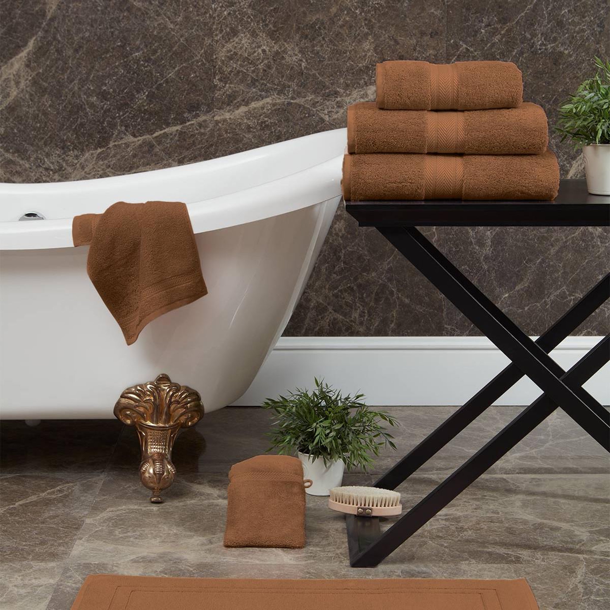 Voir la diapositive 4 : Sensei Maison Maxi drap de bain 550 g/m² LUXURY - 100x150 cm