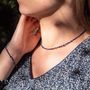 Voir la diapositive 4 : SLOYA Collier Paloma en pierres Lapis-lazuli