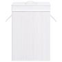 Voir la diapositive 4 : VIDAXL Panier a linge avec 2 sections bambou blanc 72 L