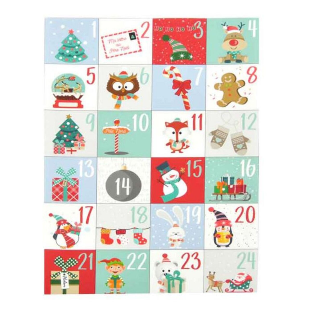 Paris Prix Stickers de Noël  Calendrier de l'Avent  Multicolore