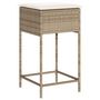 Voir la diapositive 4 : VIDAXL Tabourets de bar jardin avec coussins lot de 2 beige poly rotin